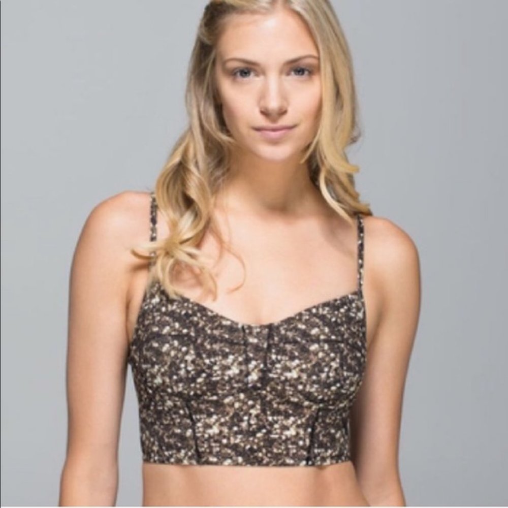 lululemon core set sequin shimmy bra top